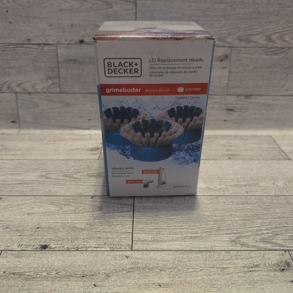 Black & Decker Grimebuster‎ Bristle Brush Replacement Heads BHPC100A Pack Of 3